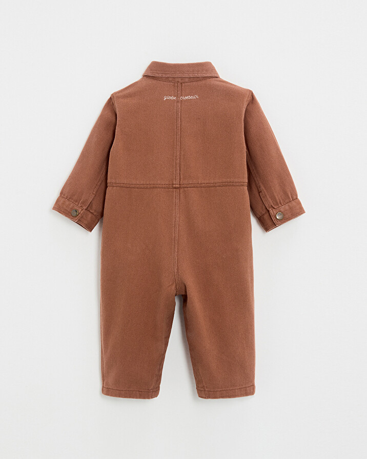 Long twill dungarees Rust colour  Natalys