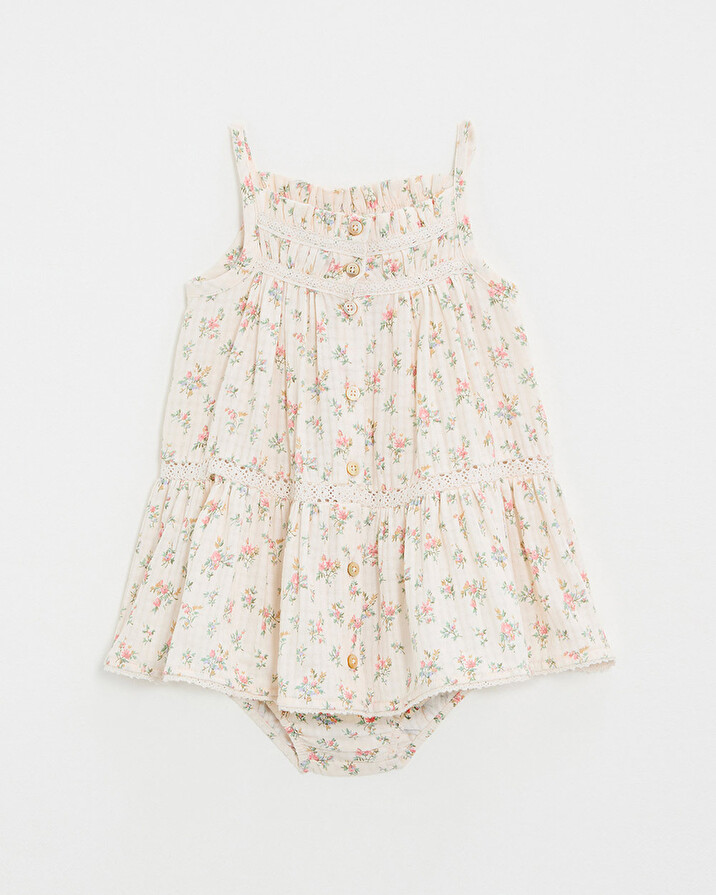 Floral print dress Chalk colour  Natalys