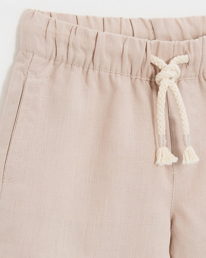 Kid's linen/cotton shorts Beige colour Natalys
