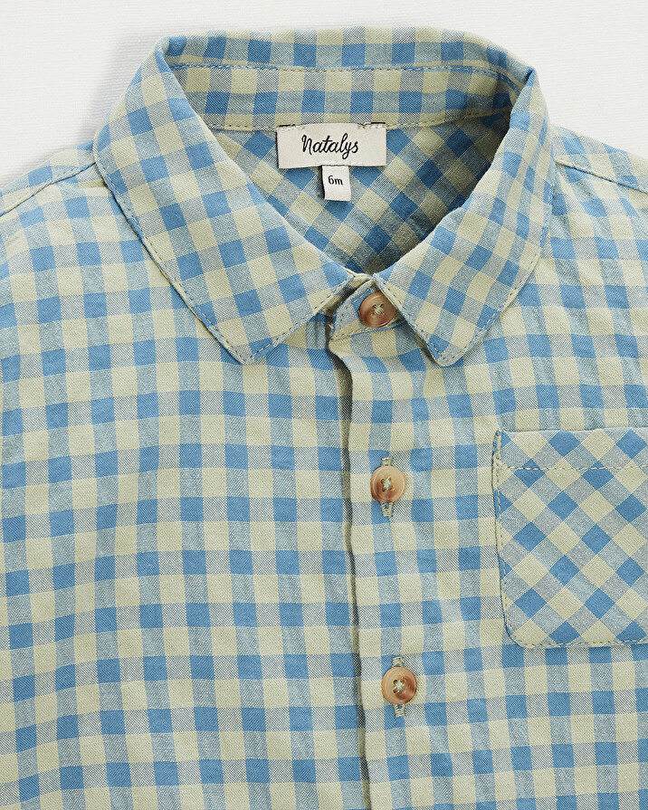 Checkered shirt Blue colour  Natalys