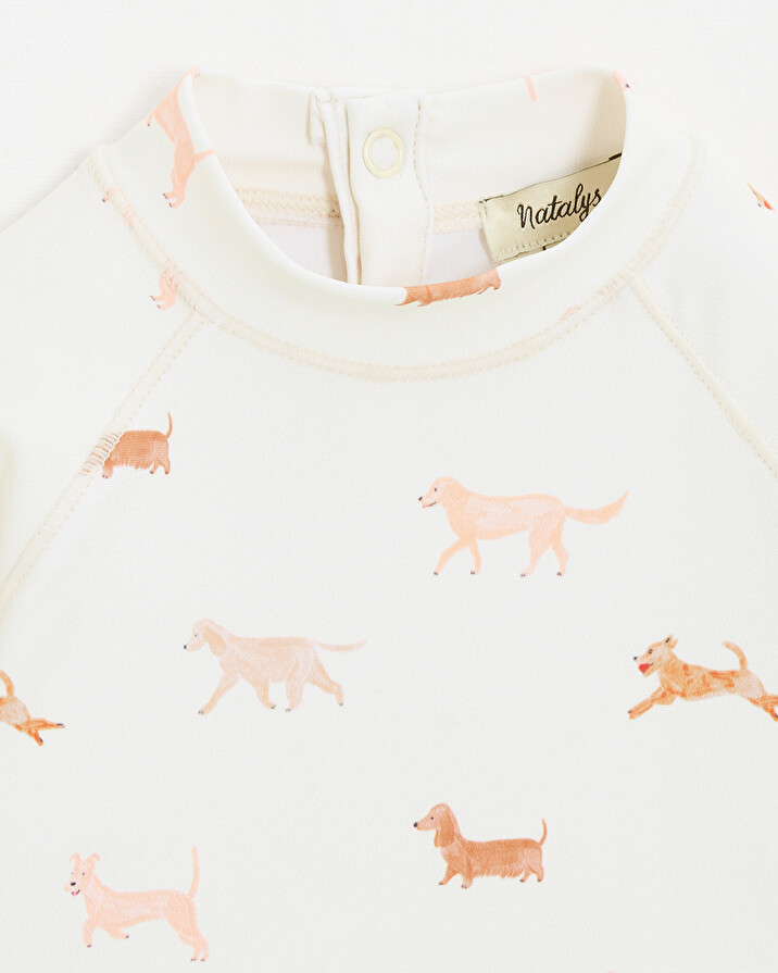 Anti-UV swim tee-shirt Dog print Natalys