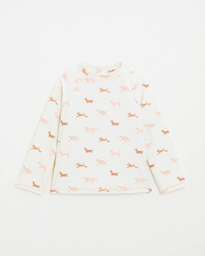 Kid's anti-UV swim tee-shirt Dog print  Natalys