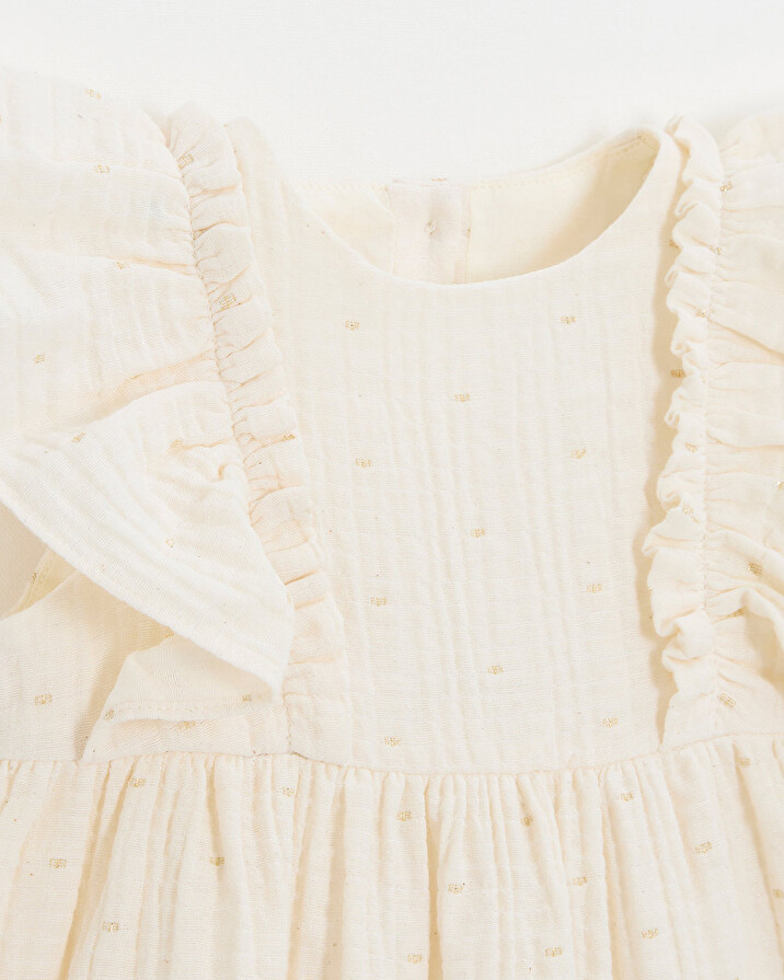 Polka dot dress Off-white colour  Natalys