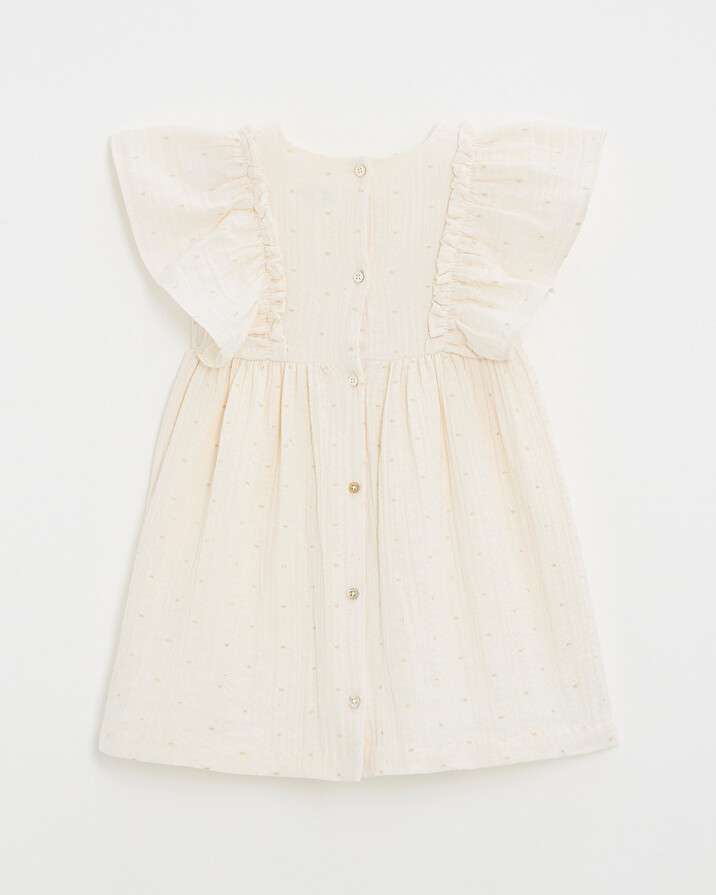 Kid's polka dot dress Off-white colour  Natalys
