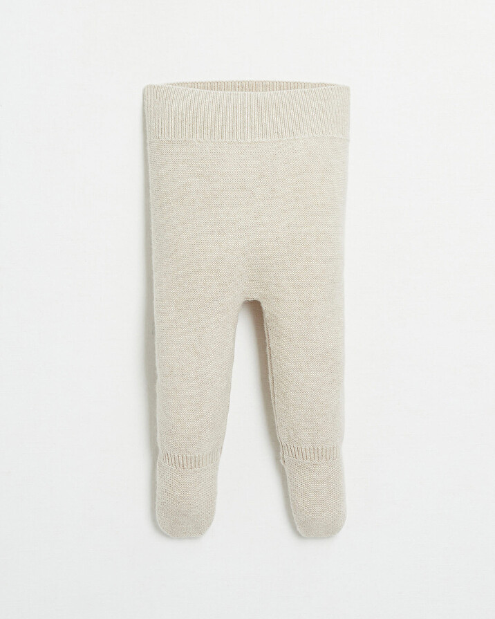Merino wool knitted set Mottled beige colour  Natalys