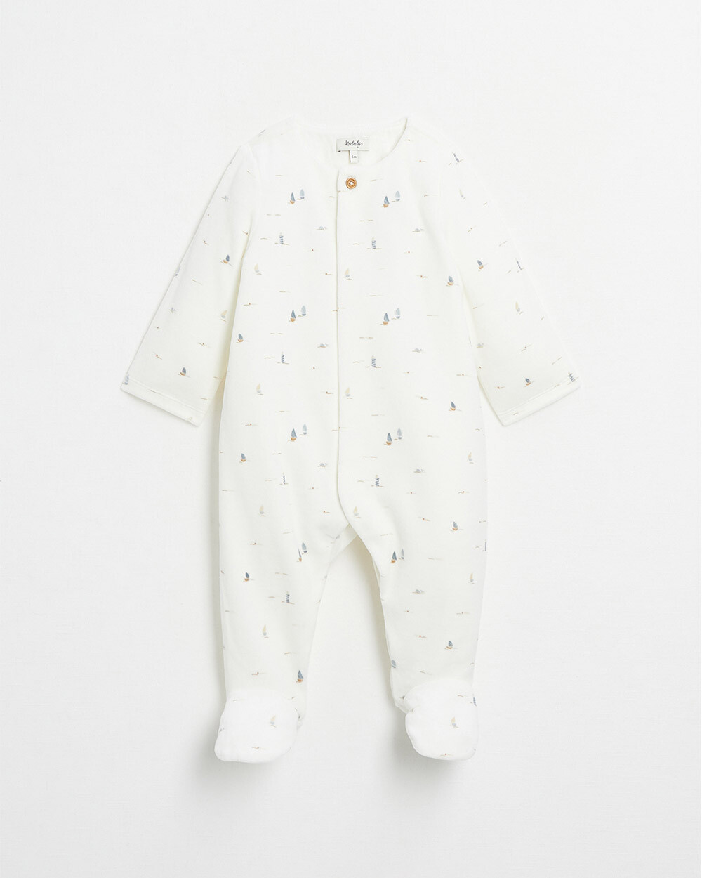 Velvet onesie Boat print  Natalys