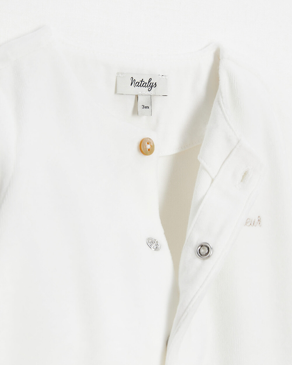 Velvet onesie Off-white colour  Natalys