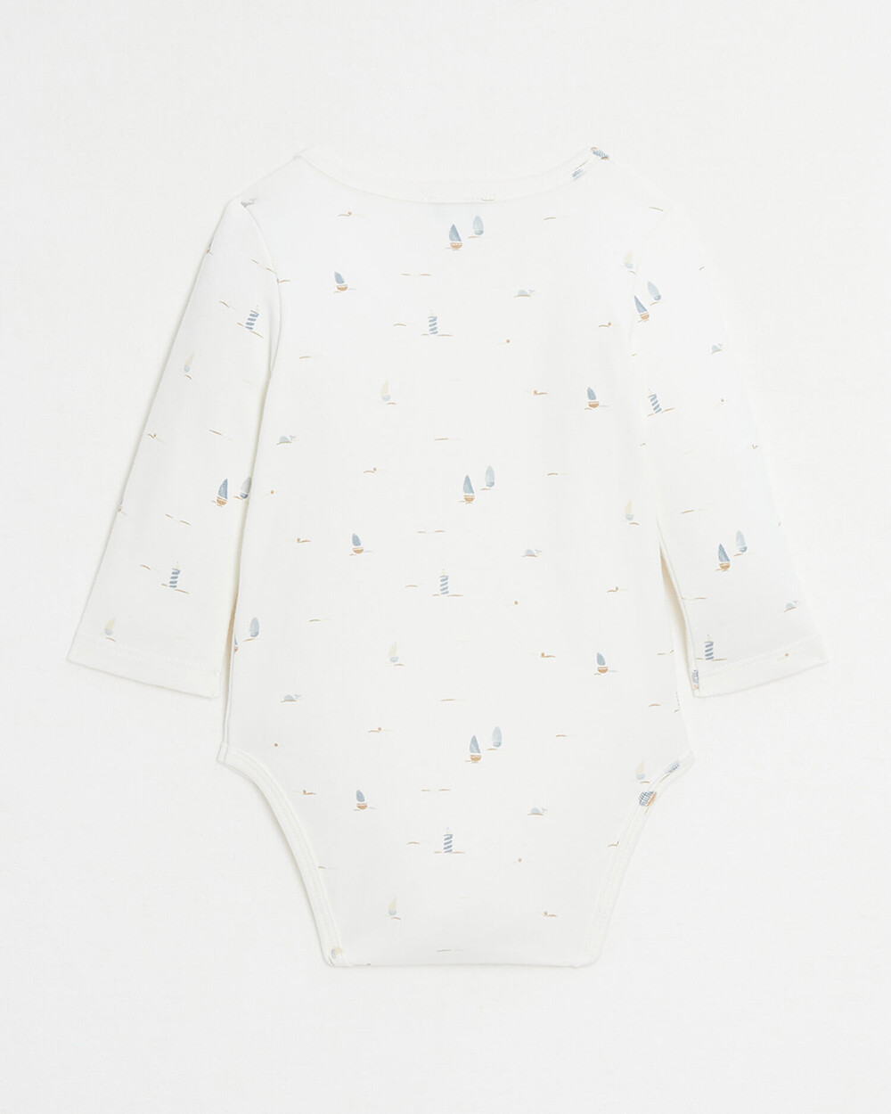Crossed long-sleeved bodysuit Boat print  Natalys
