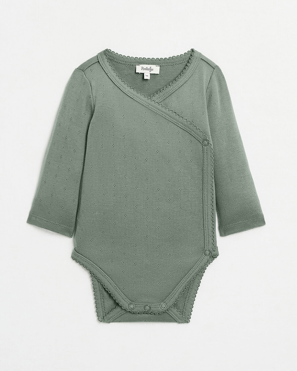 Fancy crossed bodysuit Grey-green colour Natalys
