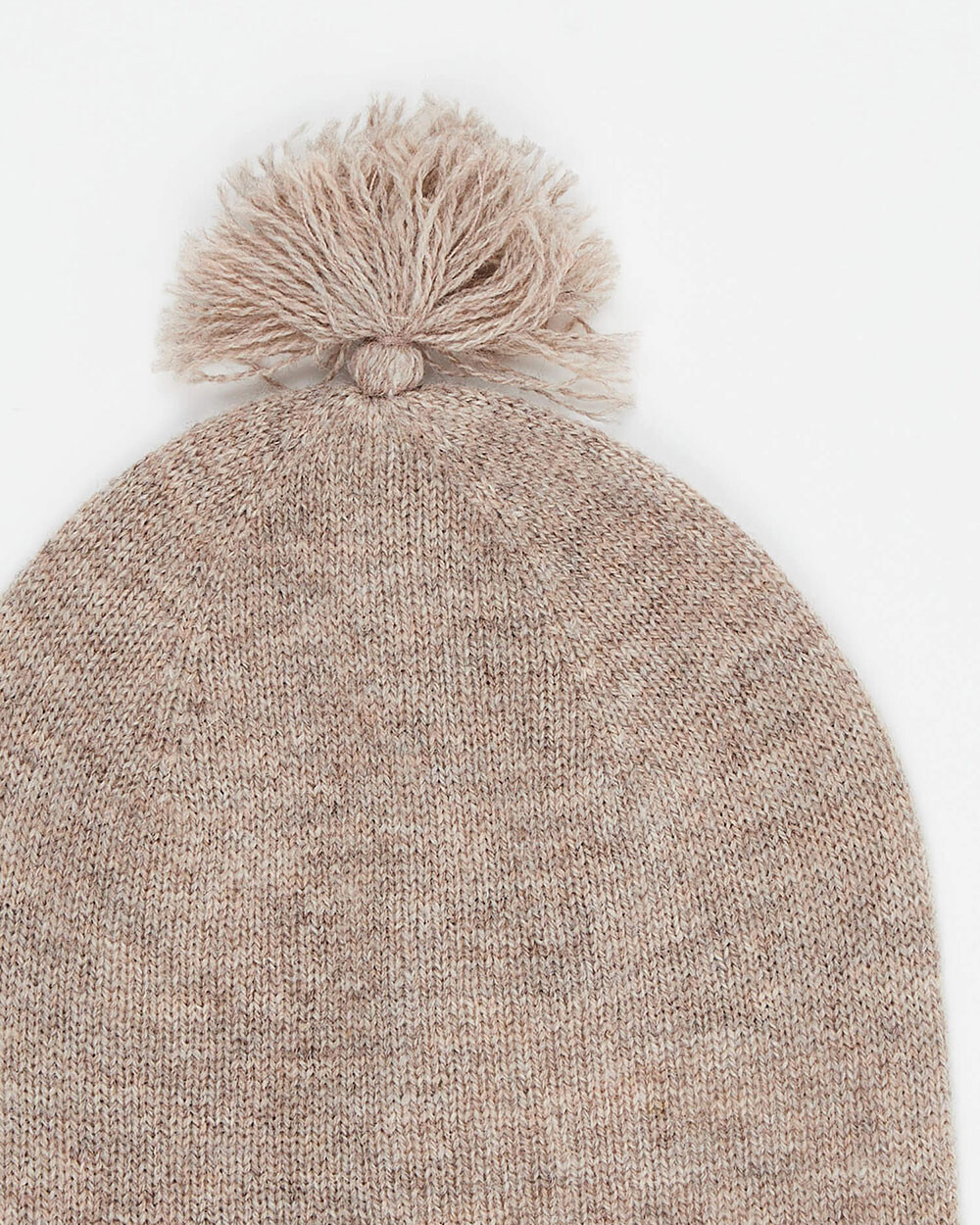 Merino wool beanie Mottled brown colour  Natalys
