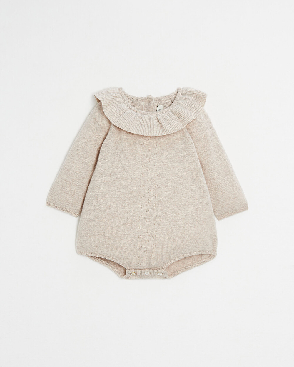 Merino wool romper Mottled beige colour  Natalys