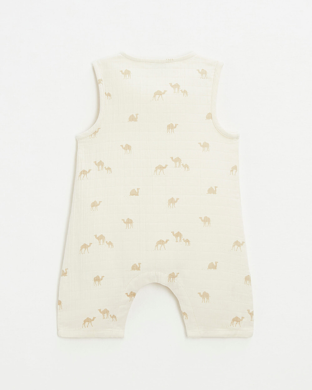 Cotton gauze jumpsuit Camel print  Natalys