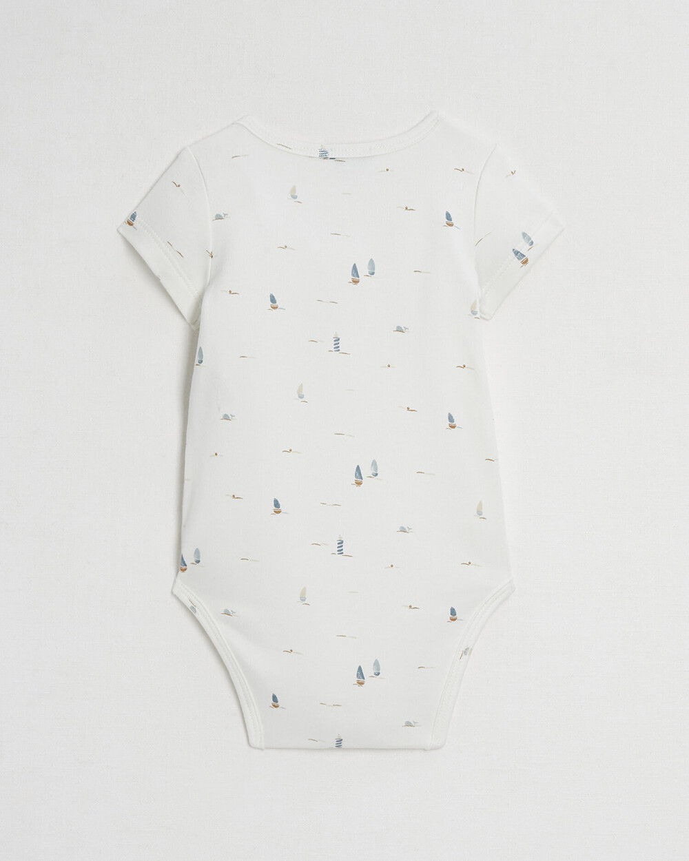 Crossed short-sleeved bodysuit Boat print  Natalys