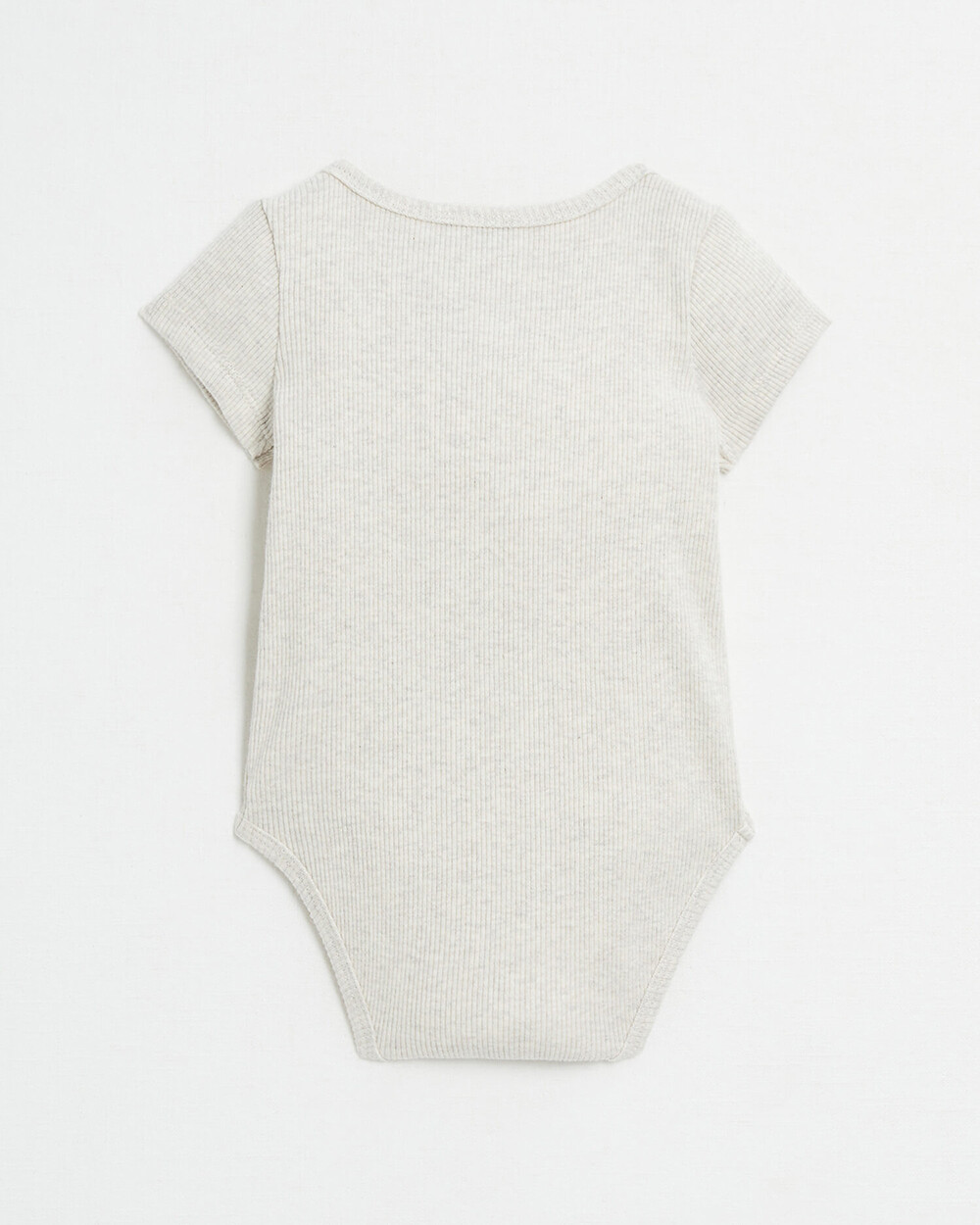 Crossed short-sleeved bodysuit Mottled beige colour  Natalys
