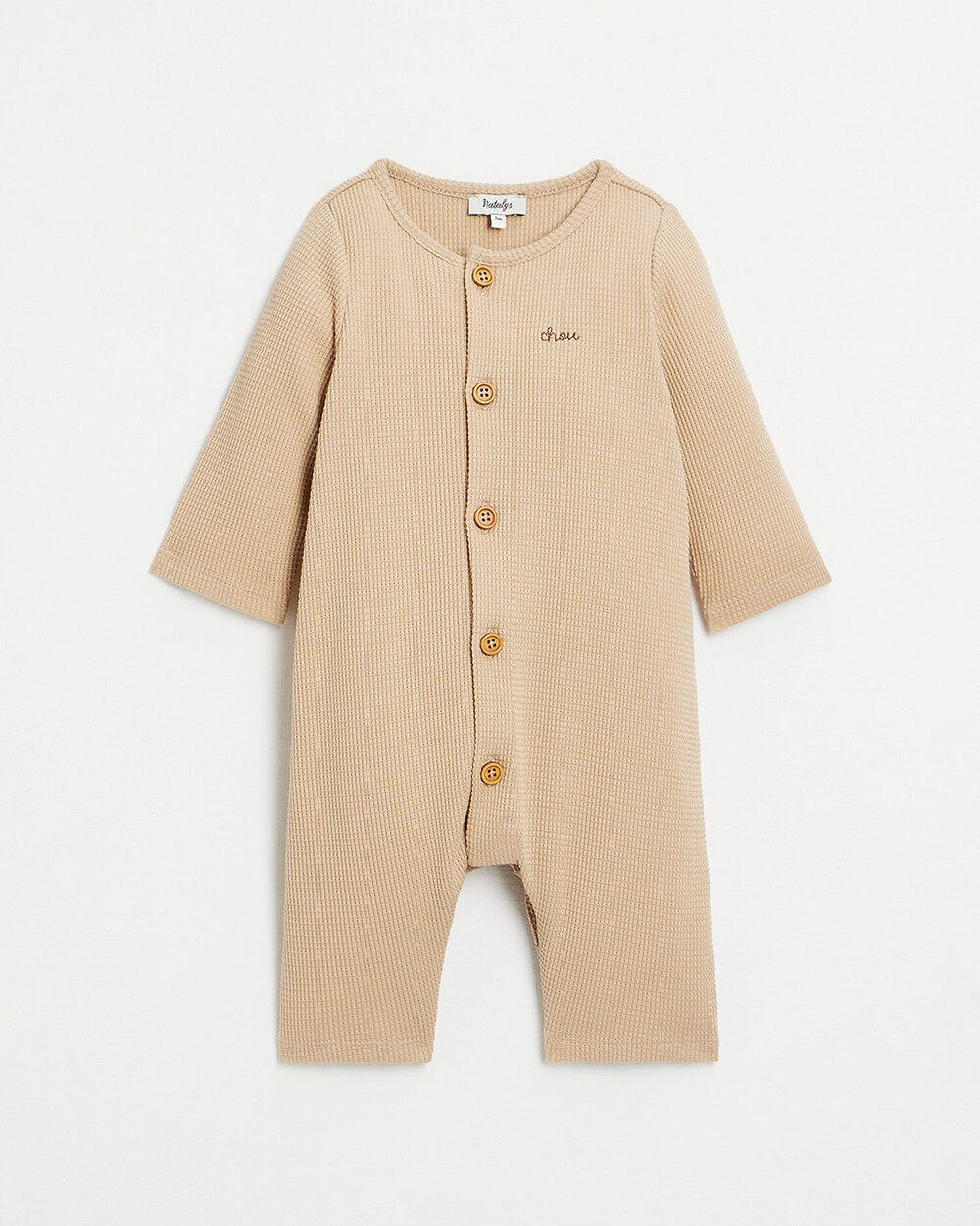 Chou embroidered long jumpsuit Camel colour  Natalys