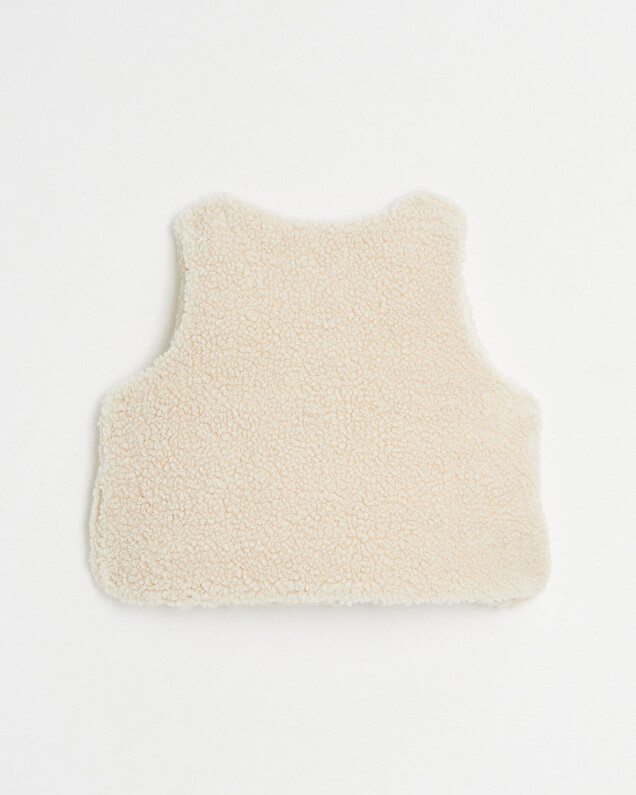 Faux fur crossed cardigan Natural colour  Natalys