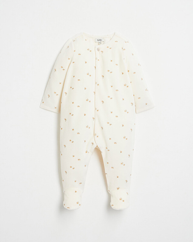 Velvet onesie Floral print  Natalys
