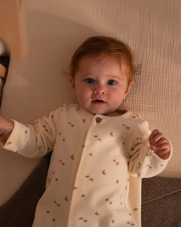 Velvet onesie Floral print  Natalys