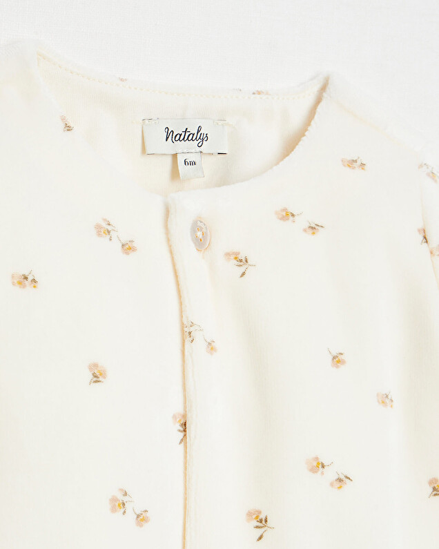 Velvet onesie Floral print  Natalys