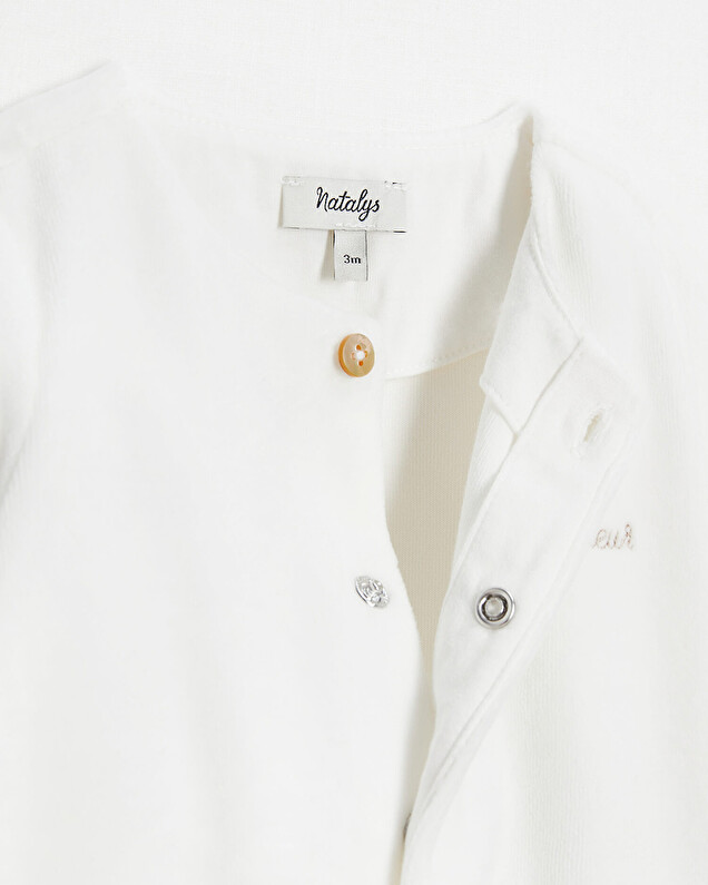Velvet onesie Off-white colour  Natalys