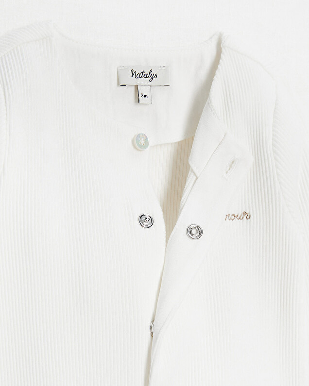 Love embroidered onesie Off-white colour  Natalys