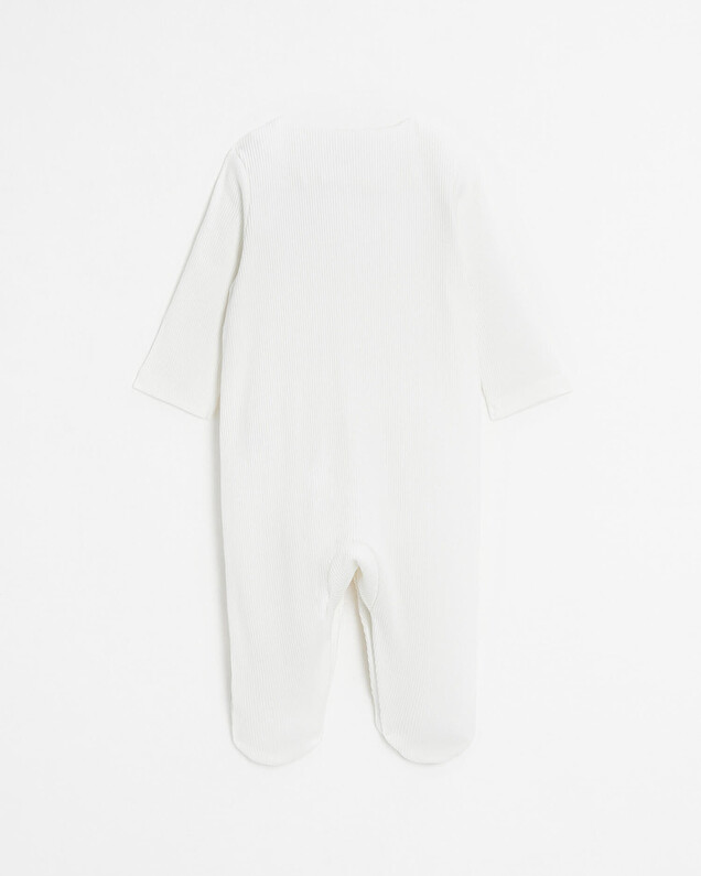 Love embroidered onesie Off-white colour  Natalys