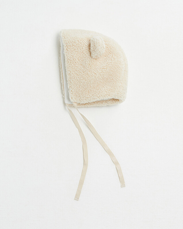Faux fur hat Natural colour  Natalys