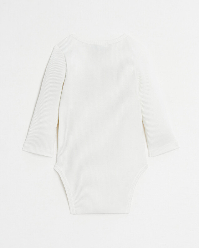 Crossed long-sleeved bodysuit Off-white colour  Natalys