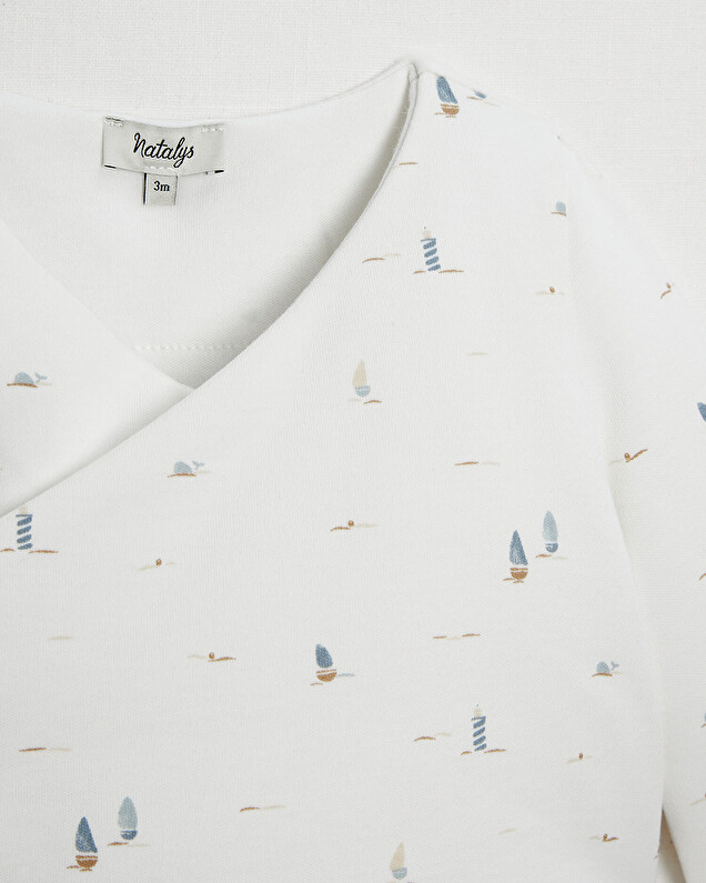 Crossed bra Boat print  Natalys