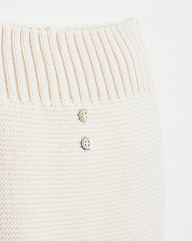 Footless knitted pants Off-white colour  Natalys