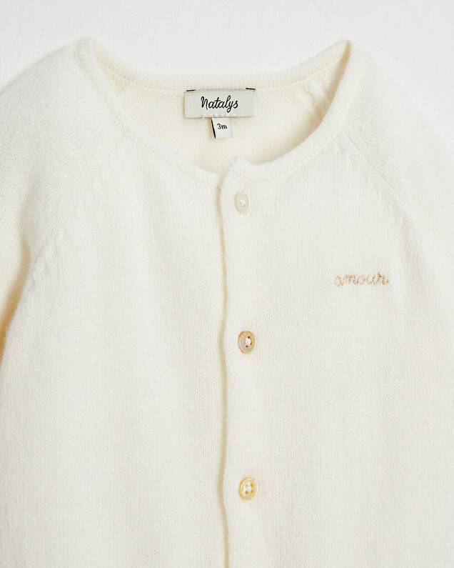 Cashmere knitted jumpsuit Off-white colour  Natalys