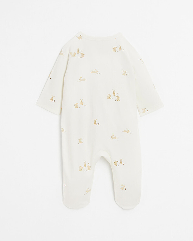 Crossed onesie Bunny print  Natalys