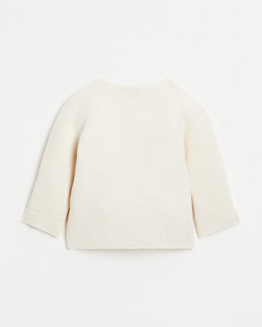 Cotton knitted cardigan Off-white colour  Natalys
