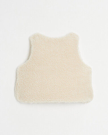 Faux fur crossed cardigan Natural colour  Natalys