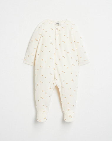 Velvet onesie Floral print  Natalys