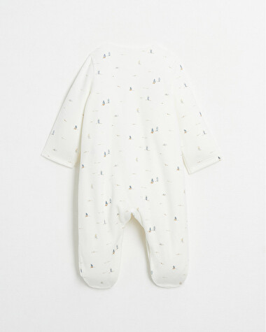 Velvet onesie Boat print  Natalys