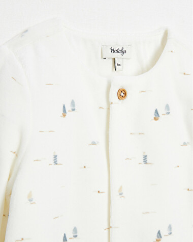 Velvet onesie Boat print  Natalys