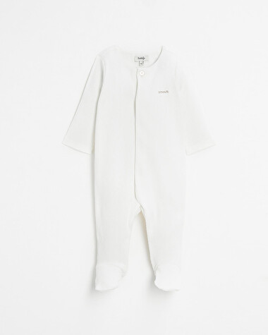 Love embroidered onesie Off-white colour  Natalys