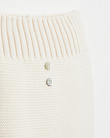 Footless knitted pants Off-white colour  Natalys