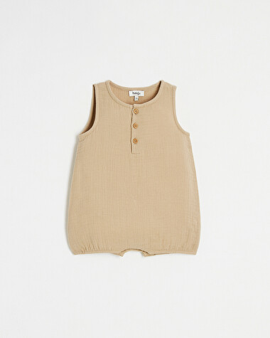 Cotton gauze jumpsuit Camel colour  Natalys