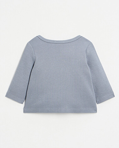 American neckline T-shirt Blue-grey colour  Natalys