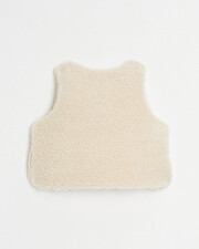 Faux fur crossed cardigan Natural colour Natalys