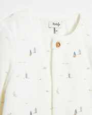 Velvet onesie Boat print  Natalys