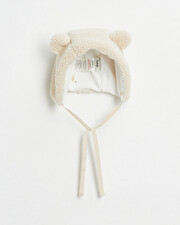 Faux fur hat Natural colour  Natalys
