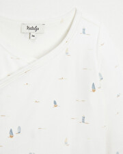 Crossed long-sleeved bodysuit Boat print  Natalys