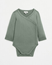 Fancy crossed bodysuit Grey-green colour Natalys