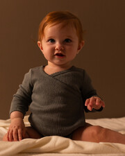 Fancy crossed bodysuit Grey-green colour Natalys