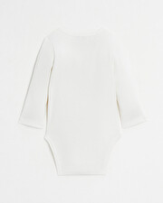 Crossed long-sleeved bodysuit Off-white colour  Natalys