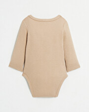 Crossed long-sleeved bodysuit Camel colour  Natalys
