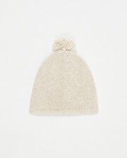 Merino wool beanie Mottled beige colour  Natalys